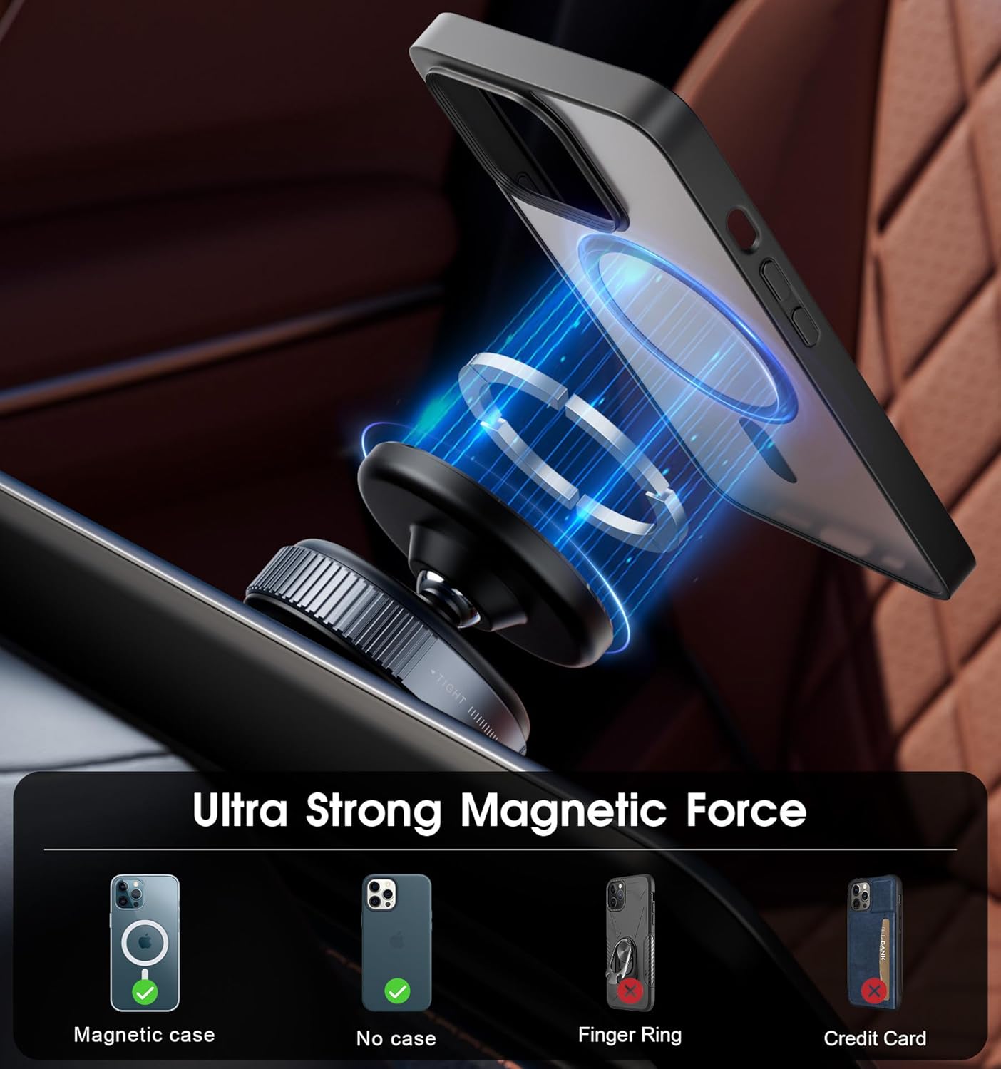 Vacuum Magnetic Phone Holder Stand (360°Adjustable)