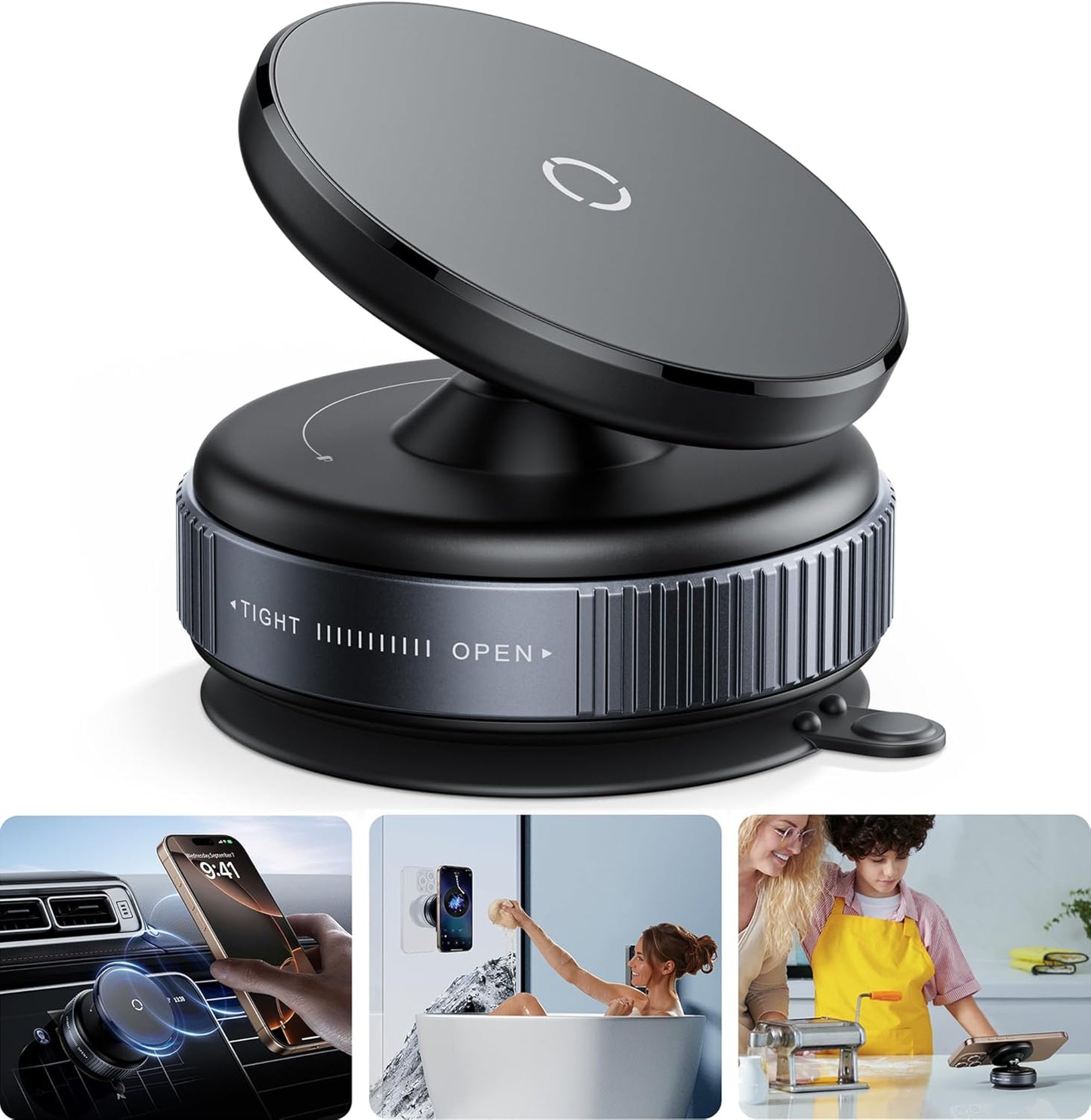 Vacuum Magnetic Phone Holder Stand (360°Adjustable)