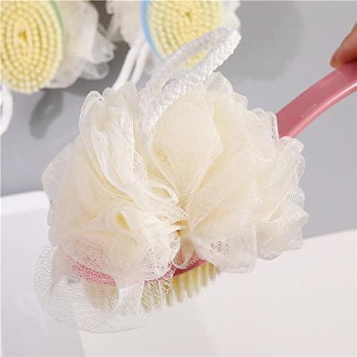 2 IN 1 loofah with handle, Bath Brush