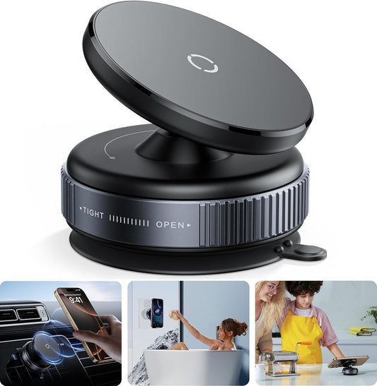 Vacuum Magnetic Phone Holder Stand (360°Adjustable)