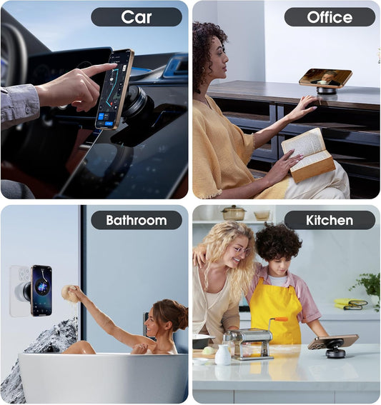 Vacuum Magnetic Phone Holder Stand (360°Adjustable)